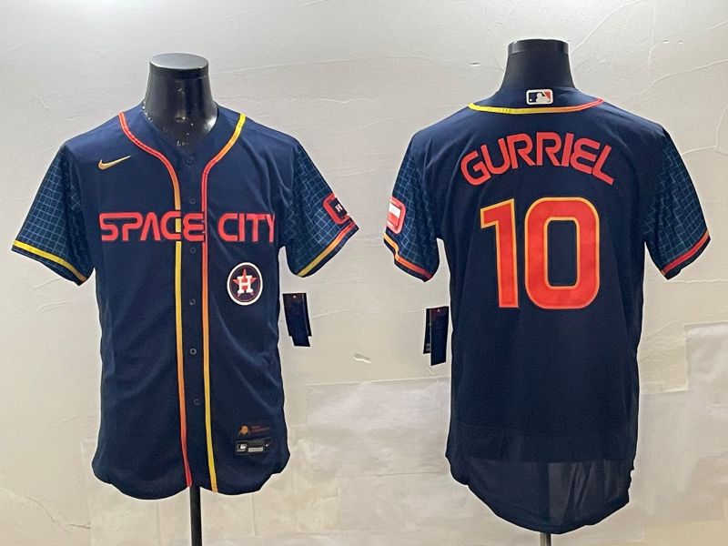 Men Houston Astros #10 Gurriel Blue City Edition Elite 2025 Nike MLB Jersey style 6->houston astros->MLB Jersey